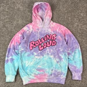 Rolling Loud Tie Dye Purple Pink Blue Hoodie Festival Cloud Small